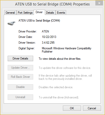 aten usb to serial driver windows 10 64 bit download
